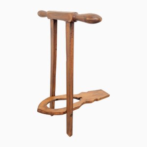 English Wooden Folding Boot Jack, 1940s