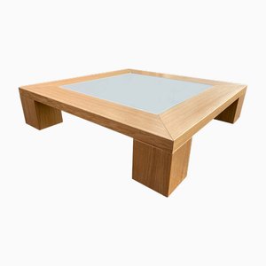 Coffee Table with Milk White Glass by Meccani Studio