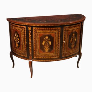 Demi-Lune Sideboard mit Intarsien, 1950er