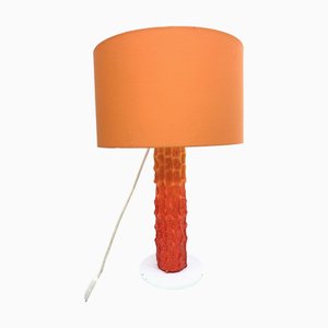 Space Age Orange Table Lamp, 1970s