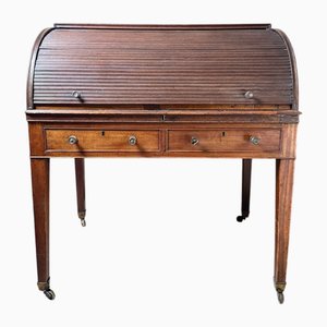 George III Zylinder-Schreibtisch aus Mahagoni, 18. Jh.