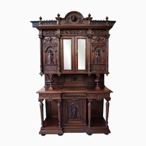 Antikes Buffet aus Nussholz, 1880er