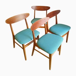 Sedie N. 210 di Farstrup, Danimarca, anni '50, set di 4