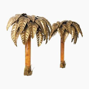 Palm Wall Lights by Christian Techoueyres for Maison Jansen, 1970s, Set of 2
