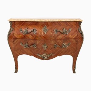 Inlaid Chest of Drawers with Marble Top