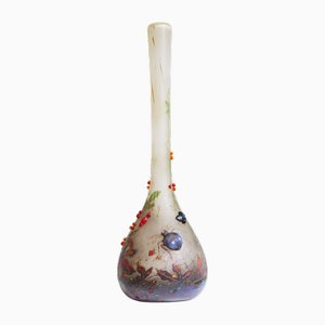 Spinnenvase mit radgeschnitztem Glas von Daum Nancy, Frankreich, 1905