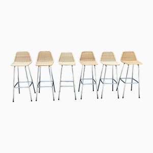 Bar Stools attributed to Rohé Noordwolde, 1960s, Set of 6