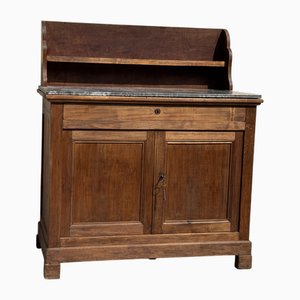 Großes Sideboard mit Marmorplatte, 19. Jh.