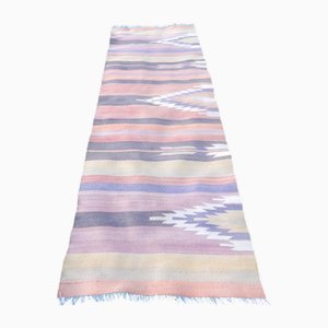 Tapis Oushak Kilim Vintage Rayé, Turquie, 1970s