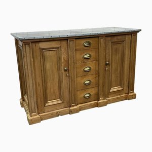 Early 20th Century Counter in Fir with Zinc Top