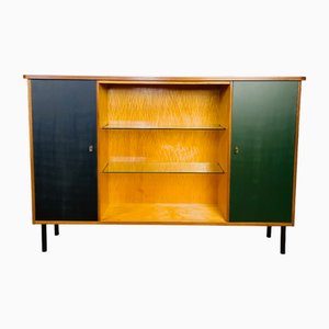 Credenza alta vintage in teak e olmo, 1960