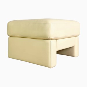 Beige Ego G Leder Ottomane von Rolf Benz