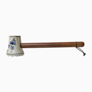 Antique Porcelain Meat Hammer in Meissen Blue Onion, 1890s
