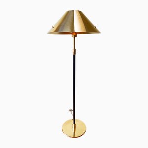 Lámpara de mesa alemana vintage de latón de Hustadt Leuchten, años 80