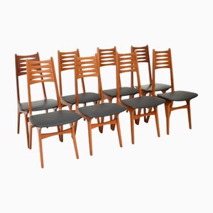 Sedie da pranzo vintage, Danimarca, anni '60, set di 8