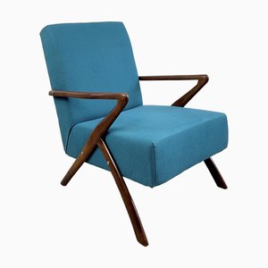 Türkisfarbener italienischer Vintage Stuhl, 1950er
