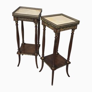 Antique French Marble Stands, 1880, Set of 2