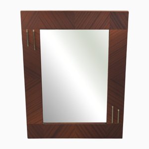 Modern Mahogany Veneer Mirror, 1950s