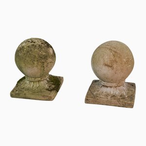 Decorative Garden Globes in Reconstituted Stone, France, 1920s-1940s, Set of 2