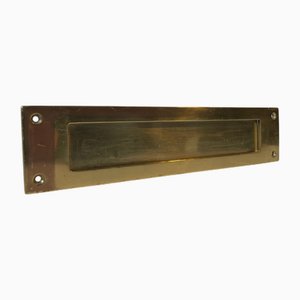 Mid-Century Swedish Wide Brass Letter Slot Plate by Gamleby Norden, 1970s
