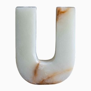 White Onyx U Candleholder by Manifeste