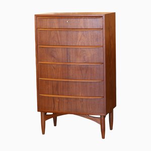Dänische Kommode mit gewölbter Front aus Teak, 1960er