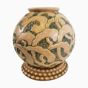 Art Nouveau Stoneware Ball Vase