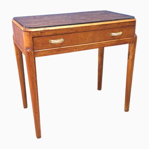 Small Writing Dressing Table with Drawer in Thuja Root, Italy, 1940s