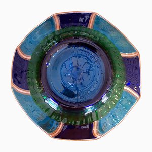 Assiette Milieu de Table en Verre Murano de Gabbiani Production, Italie, 1980s
