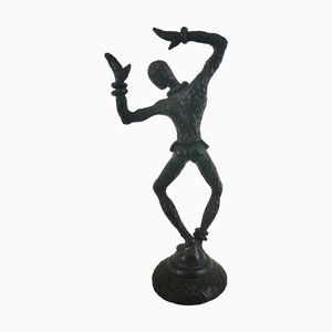 Hammered Cast Iron Dancer Figure by Nicolas De Wael for Fondica, 1990s