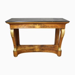Antique Console Table in Walnut and Bronze, 1820