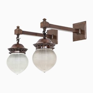 Vintage Holophane Acorn Wall Lamps, 1920s, Set of 2