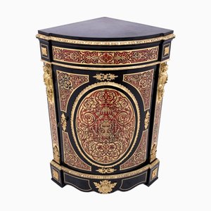 Commode d'Angle Boulle Antique, Milieu du XIXe Siècle, France