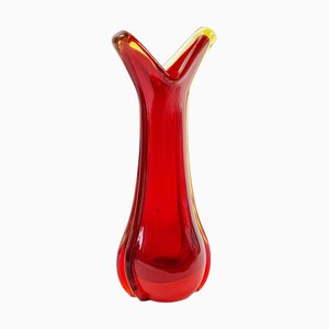 Mid-Century Murano Glass Vase attributed to Flavio Poli for Seguso, Italy, 1960s