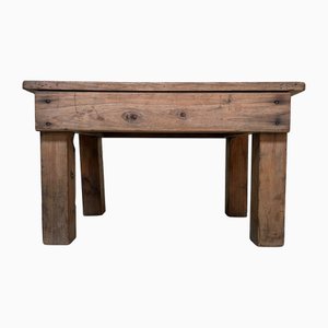 Small Japanese Wooden Side Table, 1920s