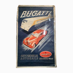 Bugatti Litho Automobiles and Railcars Poster by R. Geri, 1935