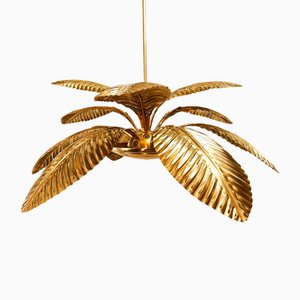 Lampada a sospensione a forma di palma in ottone