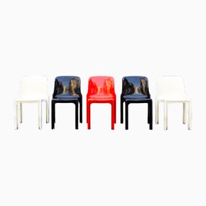 Selene Chairs by Vico Magistretti for Artemide, 1960s, Set of 5