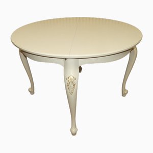 Chippendale Style Round Extendable Dining Table, 1970s