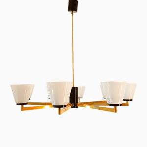 Vintage Chandelier with Glass Cones