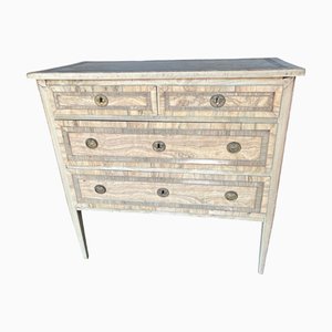 Commode Néoclassique Antique en Noyer Blanchi, Italie