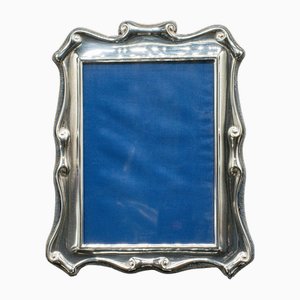 Small Vintage English Picture Frame in Silver Plated Photo Frame, 1930