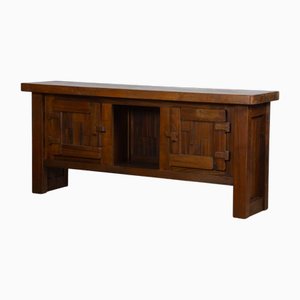 Brutalist Sideboard in Elm, 1970s