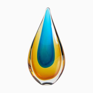 Sculpture Teardrop en Verre de Murano par Flavio Poli pour Seguso, Italie, 1950s