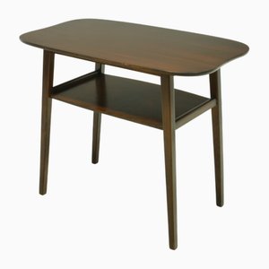 Mesa auxiliar alemana Mid-Century moderna de roble, años 60