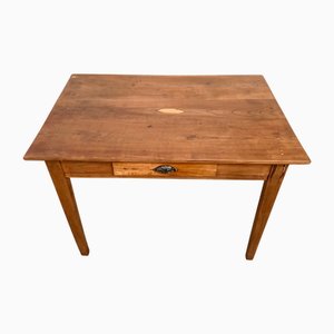 Vintage Desk in Cherry with Spindle Legs, 1890s
