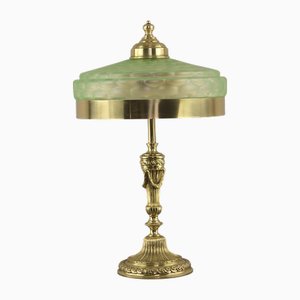 Lámpara de mesa modernista para mujer, Francia, años 10