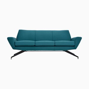 Mid-Century Modern Italian Sofa with Metal Base by Lenzi, 1960s