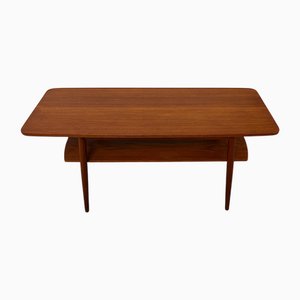 Table Basse Sculpturale en Teck, Danemark, 1960s
