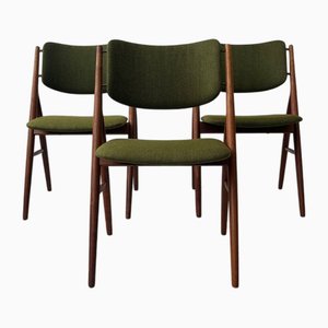 Sedie Mid-Century in teak, Danimarca, set di 3